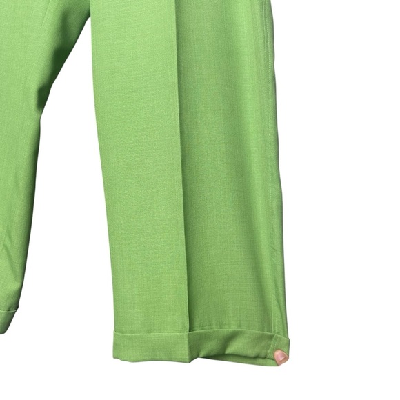 Edition Size 42 Vintage Pleated Pants Trousers Green Apple Summer Spring - Picture 4 of 10